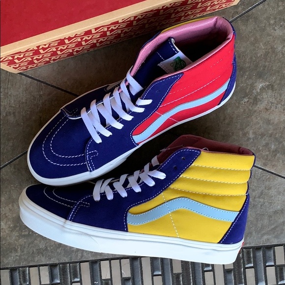 VANS Sk8-Hi SUNSHINE Multi/True White men’s - Picture 2 of 16